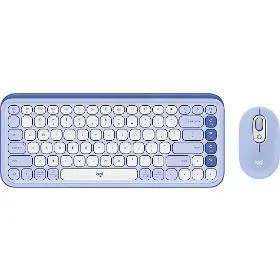PC klávesnice s myší - Logitech Pop Icon Combo myš a klávesnice Lilac US - 1