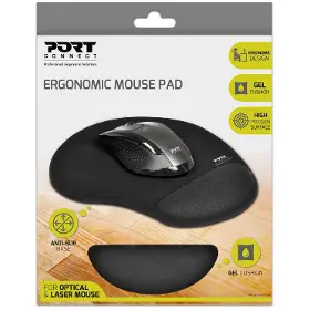 Ergonomická podložka pod myš - Port Designs gelová podložka pod myš, černá - 3