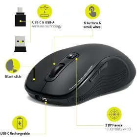 PC myš - Port Designs ESSENTIAL (910010) Black - 7