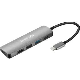 USB rozbočovač - Sandberg USB-C Dock HDMI+3xUSB+PD 100W - 1