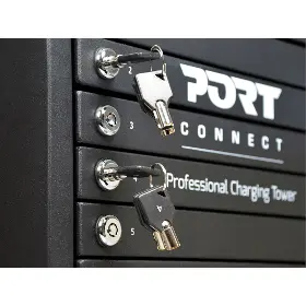 Nabíjecí stanice - Port Designs Charging cabinet 10x Units Black - 5