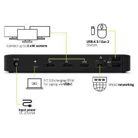 Dokovací stanice - Port Designs Dokovací stanice USB-C 9v1 3x4K - 4