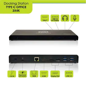 Dokovací stanice - Port Designs 11v1 3 x 4K USB-C + USB 3.0 PORT - 5