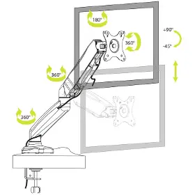Držiak monitoru - Port Designs Držák na monitor 1 rameno Grey - 7