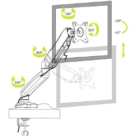 Držiak monitoru - Port Designs Držák na monitor 1 rameno White - 5