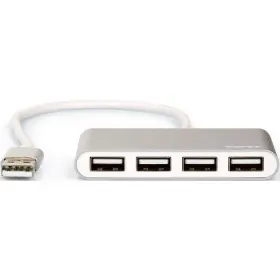 USB rozbočovač - Port Designs USB HUB, 4x USB 2.0, šedý - 2
