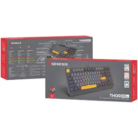 Herní klávesnice - Genesis THOR 230 TKL Red Switch Anchor Grey Positive US - 23