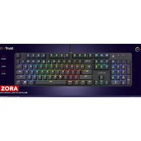 Hráčska klávesnica - Trust GXT 871 Zora Black CZ/SK - 8
