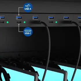 Nabíjecí stanice - Port Designs Naotic Charging Cabinet 20x USB-C - 7