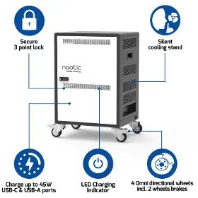 Nabíjecí stanice - Port Designs Naotic Charging Cabinet 20x USB-C - 8