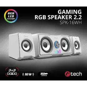 PC reproduktory - C-Tech SPK-16 2.2 reproduktory bílé - 3