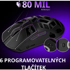 Herní myš - LORGAR MSE90W Black - 4