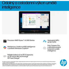 Notebook - HP OmniBook X Flip AI 14-fk0001nc Meteor Silver (CF6L9EA) - 12