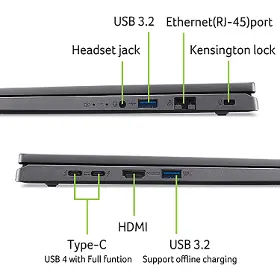 Notebook - Acer Aspire 16 A16-71GM-76JL Grey (NX.J7BEC.001) - 6