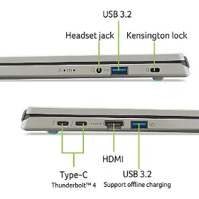 Notebook - Acer Aspire Vero 16 AV16-71P-74WA grey-black (NX.JDKEC.002) - 7
