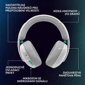 Bezdrátová sluchátka - Logitech G325 White - 17