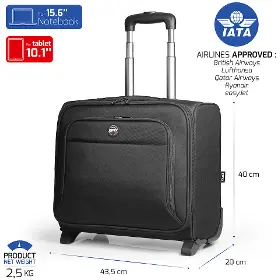 Brašna na notebook - Port Designs Hanoi II Trolley Black - 8