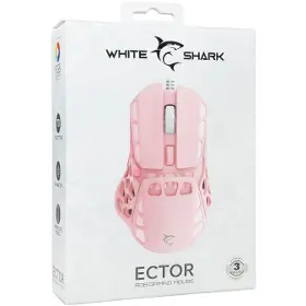 Herná myš - WHITE SHARK ECTOR, ružová - 6