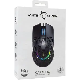 Herná myš - WHITE SHARK CARADOC, čierna - 7