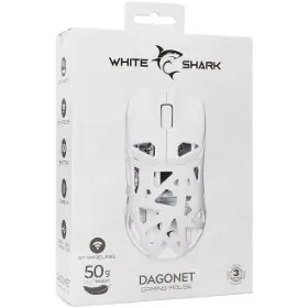 Herná myš - WHITE SHARK DAGONET, biela - 7