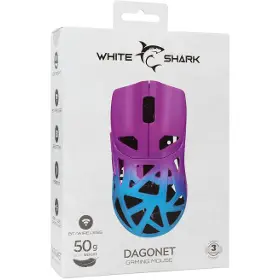 Herná myš - WHITE SHARK DAGONET, modrá/fialová - 7