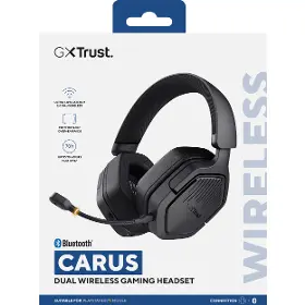 Slúchadlá bezdrôtové - Trust GXT 493PS Carus PS5 Black - 13