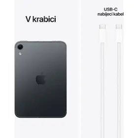 Tablet - Apple iPad mini Wi‑Fi + Cellular 128GB with standard glass - Midnight - 10