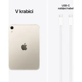 Tablet - Apple iPad mini Wi‑Fi + Cellular 512GB with nano-texture glass - Starlight - 10