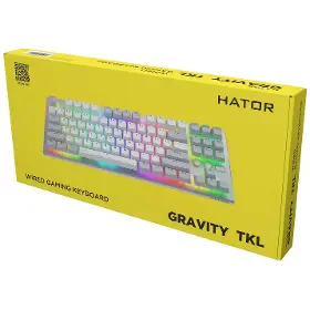 Herní klávesnice - Hator Gravity TKL White US - 6