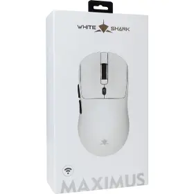 Herná myš - WHITE SHARK MAXIMUS White - 1