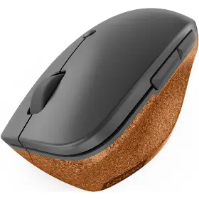 PC myš - Lenovo Go Wireless Vertical Storm Grey with natural cork - 3