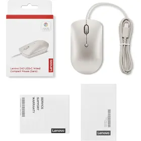 PC myš - Lenovo 540 USB-C Wired Compact Sand - 5