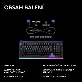 Herní klávesnice - Logitech G512 X 98 Tactile Black US - 10