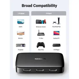 HDMI rozbočovač - Ugreen HDMI Switcher 3v1 80125 - 6
