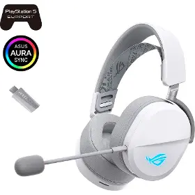 Bezdrátová sluchátka - Asus ROG Pelta Moonlight White - 8
