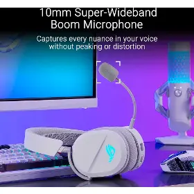 Bezdrátová sluchátka - Asus ROG Pelta Moonlight White - 9