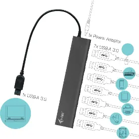 USB Hub - I-Tec USB3.0 HUB 7port - 5