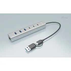 USB Hub - I-Tec Charging Metal HUB 7 port (3x USB-C, 4x USB-A) - 3