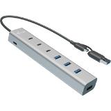I-Tec Charging Metal HUB 7 port (3x USB-C, 4x USB-A)