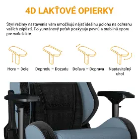Herná stolička - Anda Seat T-Pro 2 fabric Grey - 12