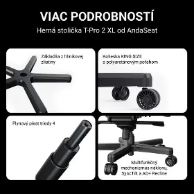Herná stolička - Anda Seat T-Pro 2 fabric Blue - 13