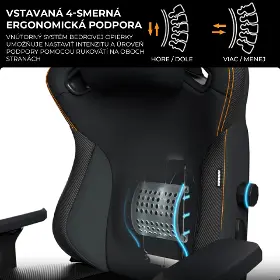 Herná stolička - Anda Seat Kaiser 3 XL fabric Gray - 14