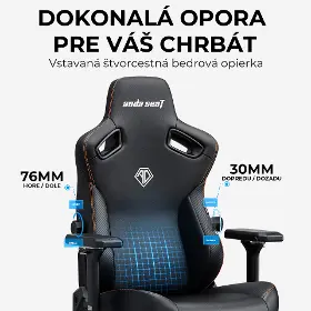 Herná stolička - Anda Seat Kaiser 3 XL fabric Gray - 9