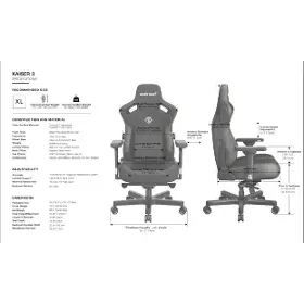 Herná stolička - Anda Seat Kaiser 3 XL Orange - 10