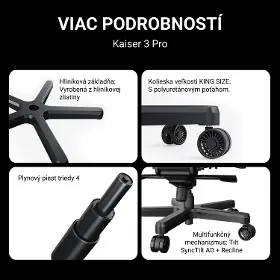 Herná stolička - Anda Seat Kaiser 3 Pro XL Fabric black - 21