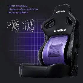 Herná stolička - Anda Seat Kaiser 4 L Black fabric - 12