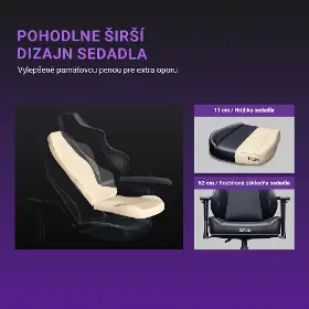 Herná stolička - Anda Seat Luna Black fabric - 12