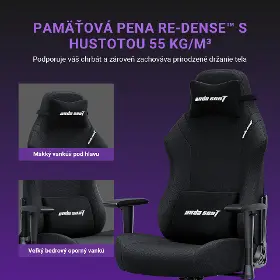 Herná stolička - Anda Seat Luna Black fabric - 13