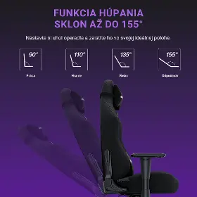 Herná stolička - Anda Seat Luna Black fabric - 14