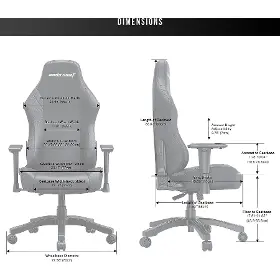 Herná stolička - Anda Seat Luna Black fabric - 6